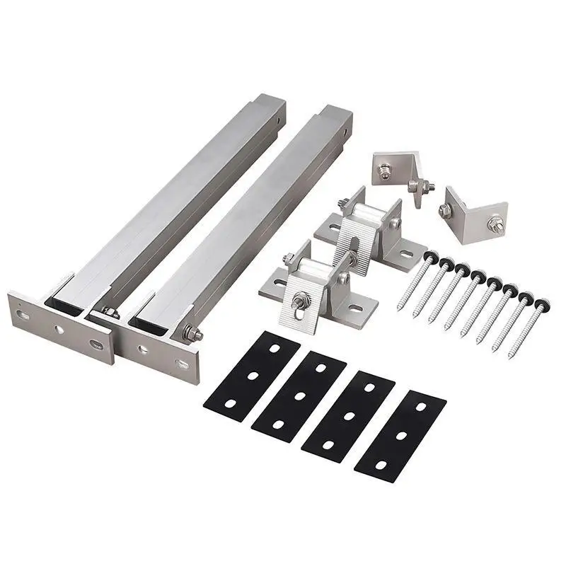 Solar Panel Racking RV Tilt 15-30 Degrees Solar Mount Brackets Roof Flat Surface Adjustable Thicken Alloy Material Foot Frame