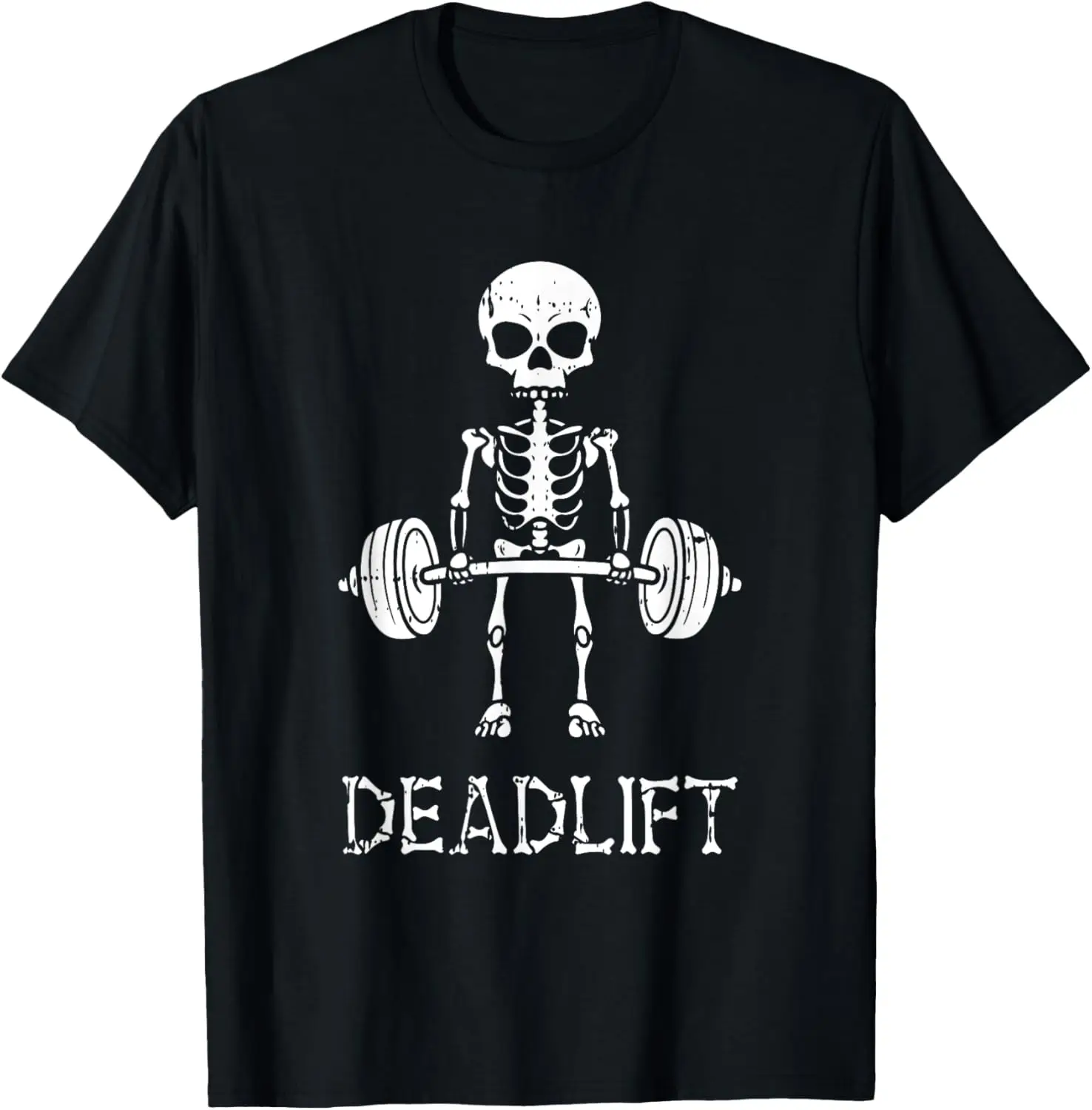 

Deadlift Halloween Costume Funny Skull Skeleton Workout T-Shirt