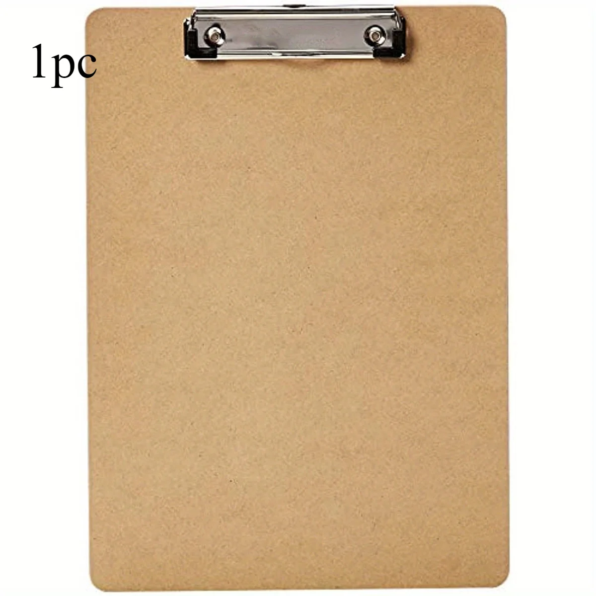 

Basics Hardboard Office Clipboard Wooden file board clamp Writing pad for office memo folder- 1-Pack