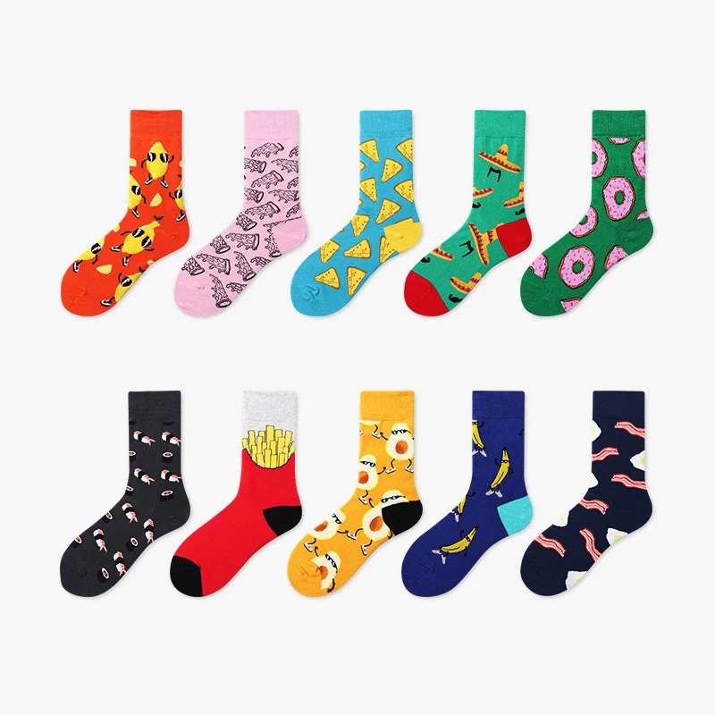 36 Styles High Quality Socks Creative Winter Warm Pattern Men\'s Socks Funny Socks Cotton Casual Happy Socks Big Size Eu 40-46