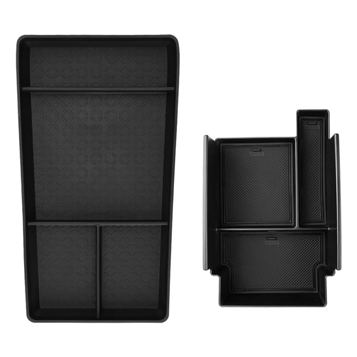 Center Console Lower Organizer + Armrest Storage Box for Nissan Pathfinder 2022 2023 2024 Interior Accessories 2PCS