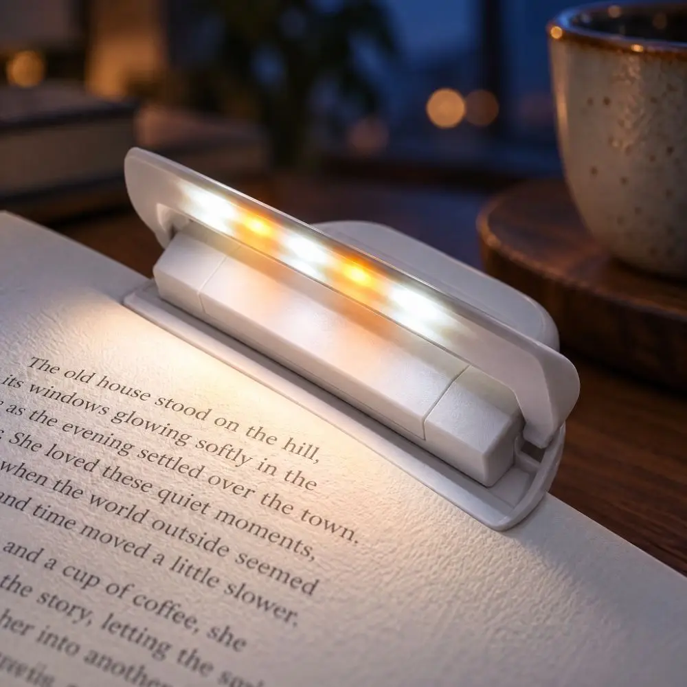 2-in-1 LED Bookmark Reading Light Portable Dual Color Temperature Book Clip Lamp Eye-Caring Eye Protection Bookmark Light