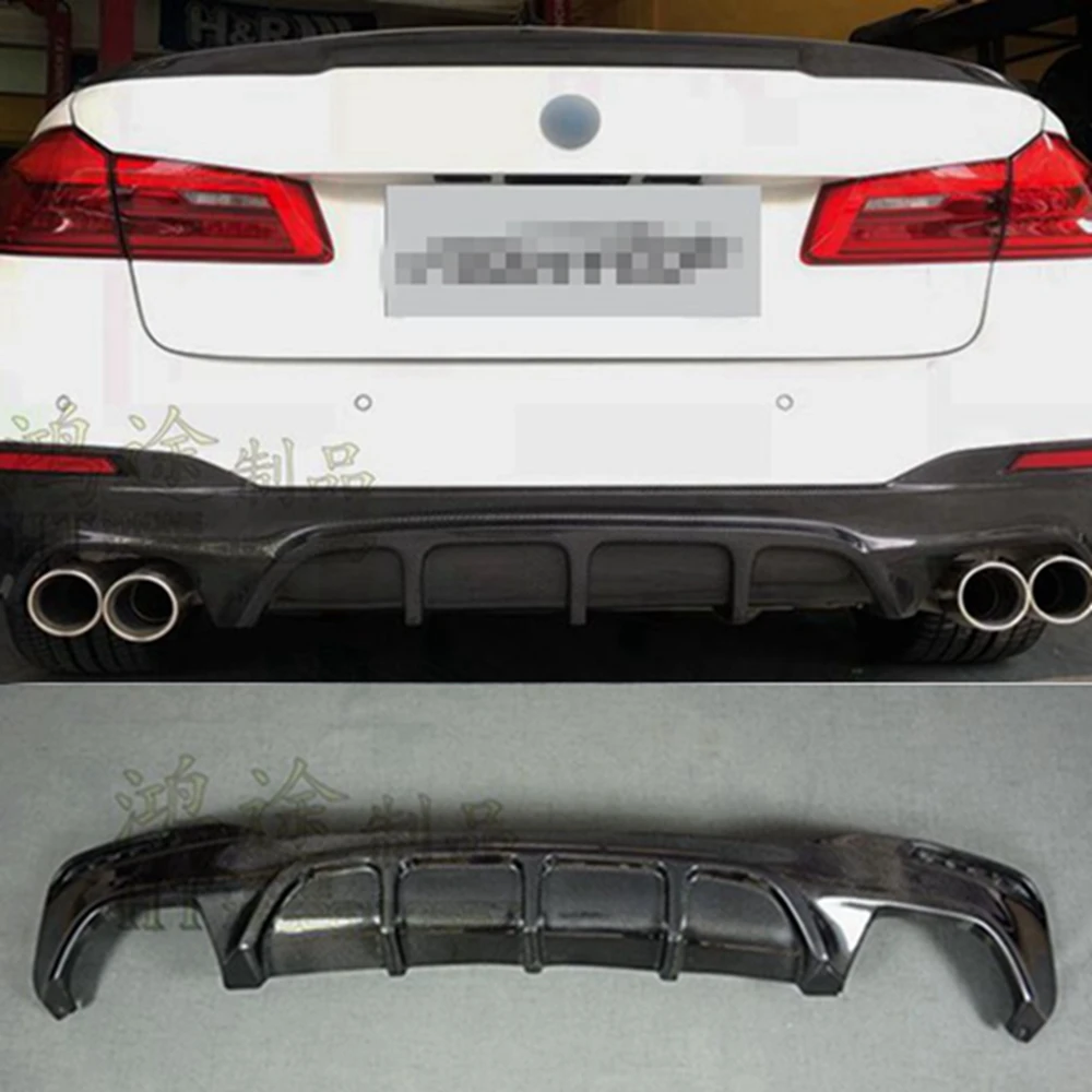 

For BMW G30 G38 5 Series M TECH M Sport 2017 2018 Back Skid Plate Car Styling Carbon Fiber Rear Bumper Lip Diffuser