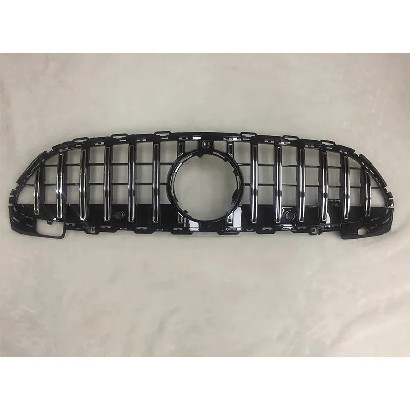 Factory Hot Selling For C Class W206 Rear Auto GT Chrome Silver Vertical Front Bumper Durable ABS Material GT Gril