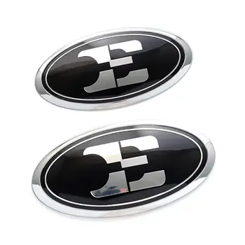 2個鍍鉻黑色E標誌標誌,適用於Optima K5 Forte Rio Stinger汽車配件貼紙,前引擎蓋後行李箱蓋適用 10 最佳銷售 起亞Stinger標誌 - №1