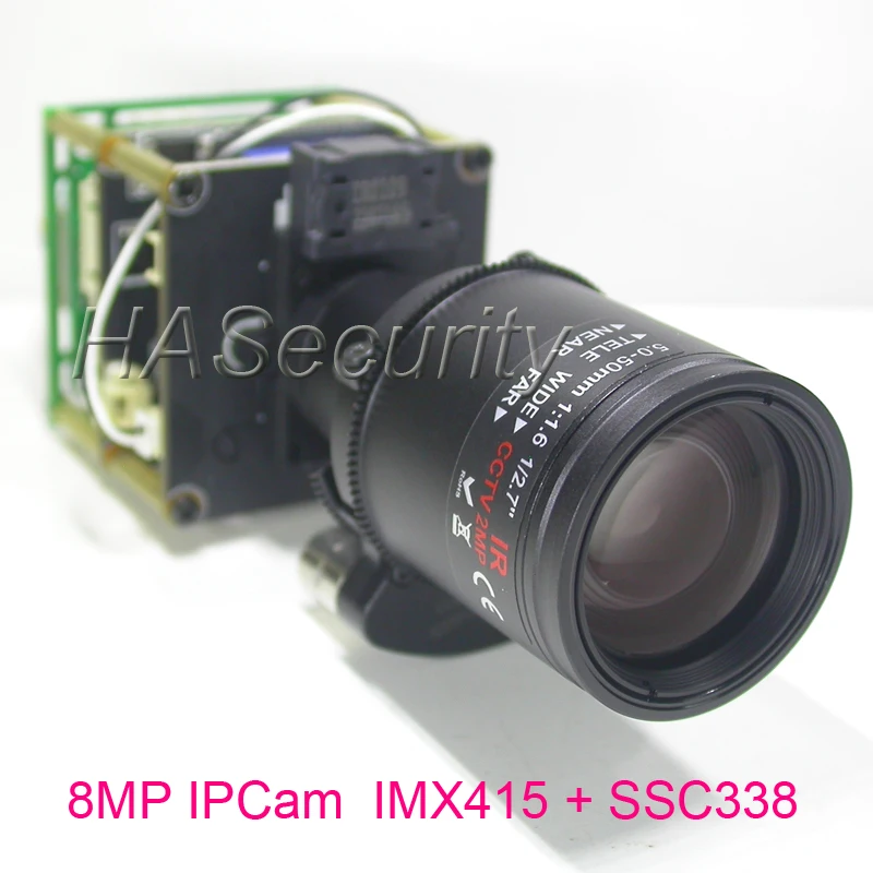 8MP IPCam 5-50mm Motorized Zoom & Focus 4MP Lens 1/2.8