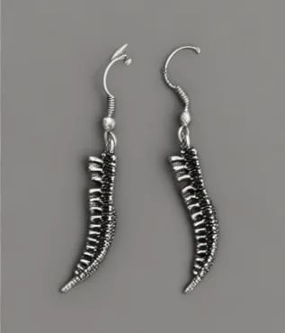 Anatomical Spine Earring Human Spinal Column Earrings Oddities Vertebrae Skull Medical Student Skeleton Anatomy Gothic Jewelry