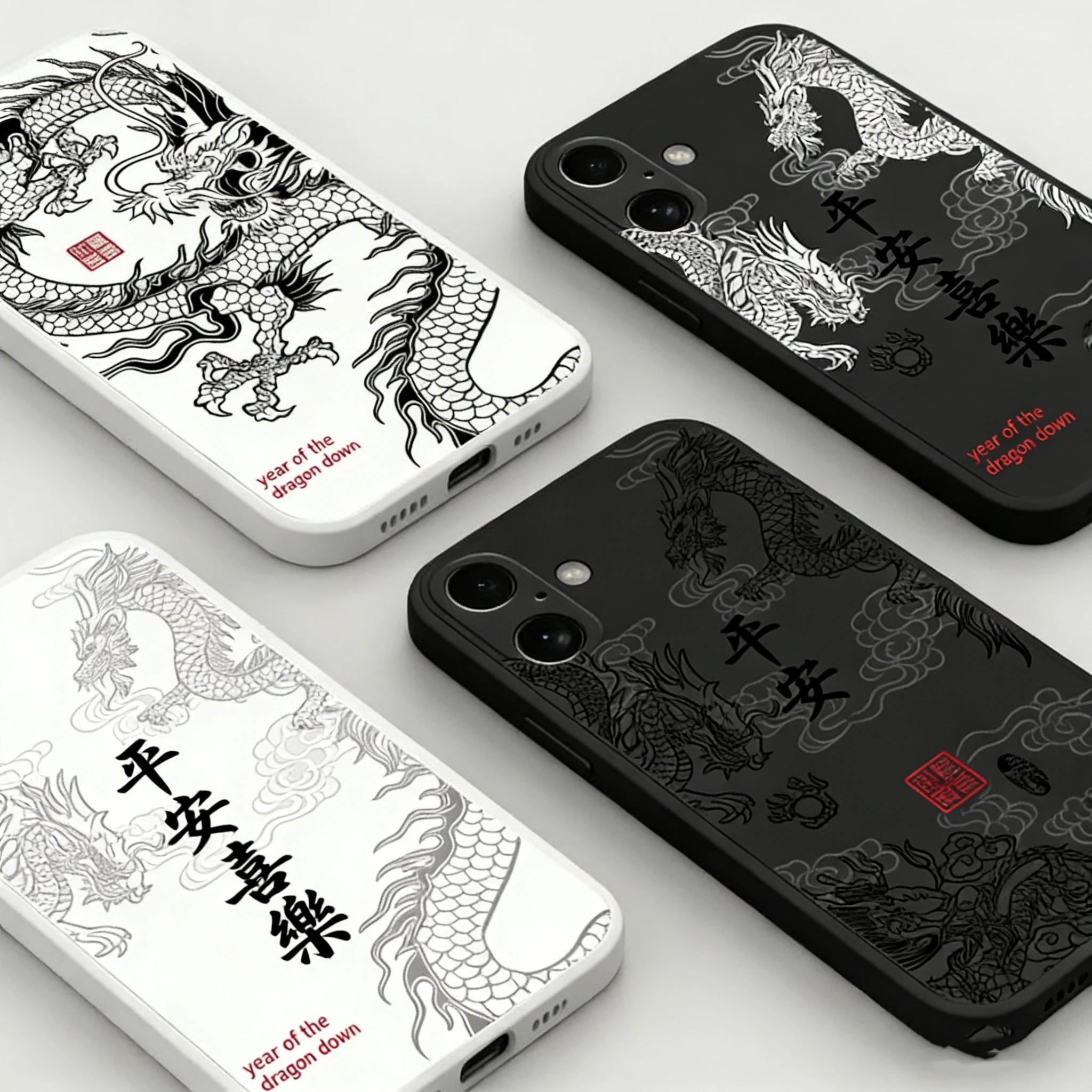 Fashion Chinese Dragon Phone Case For Xiaomi Redmi 15 15C 14C K60 13C 13 12 10 A1 A2 A3 10C 12C K40 9T 9A 8 K30 4G 5G Back Cover - view 2