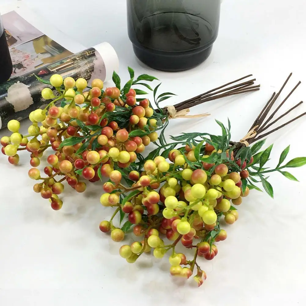 Realistic Looking Foam Berries Christmas Home Decor with Artificial Berries Realistic Simulation Berry for Christmas for Wedding