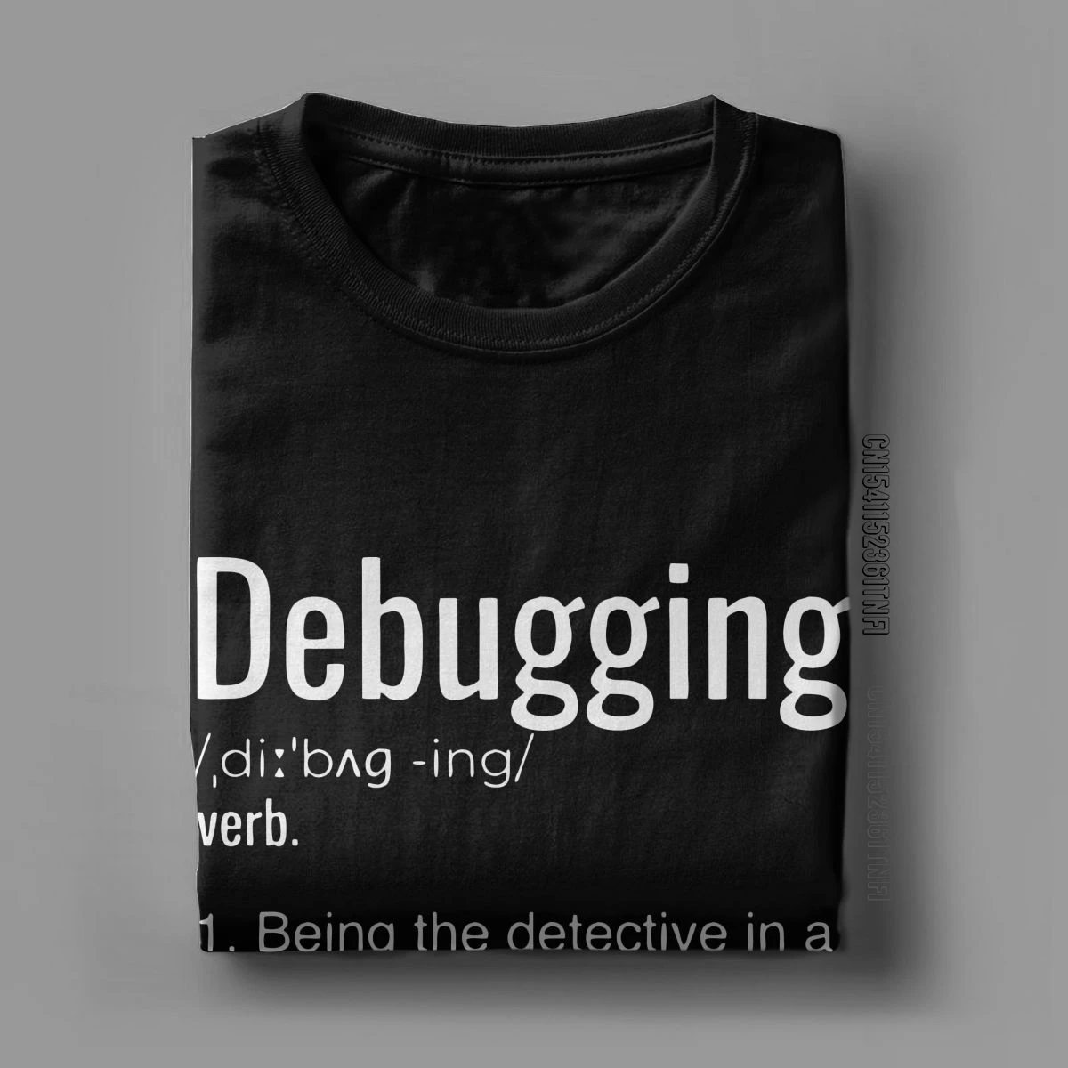 Men T-Shirt Engineering Engineer 100% Cotton Tee Shirt Classic Debugging Definition Programmer Coding T Shirts Round Neck