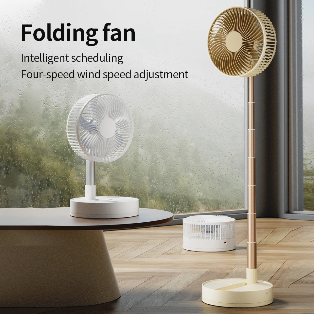 KASYDoFF Portable Oscillating Desk Fan, 8-Inch＆ 5400mAh USB Battery Operated Fan with 4 Speed Strong Airflow Foldable Personal