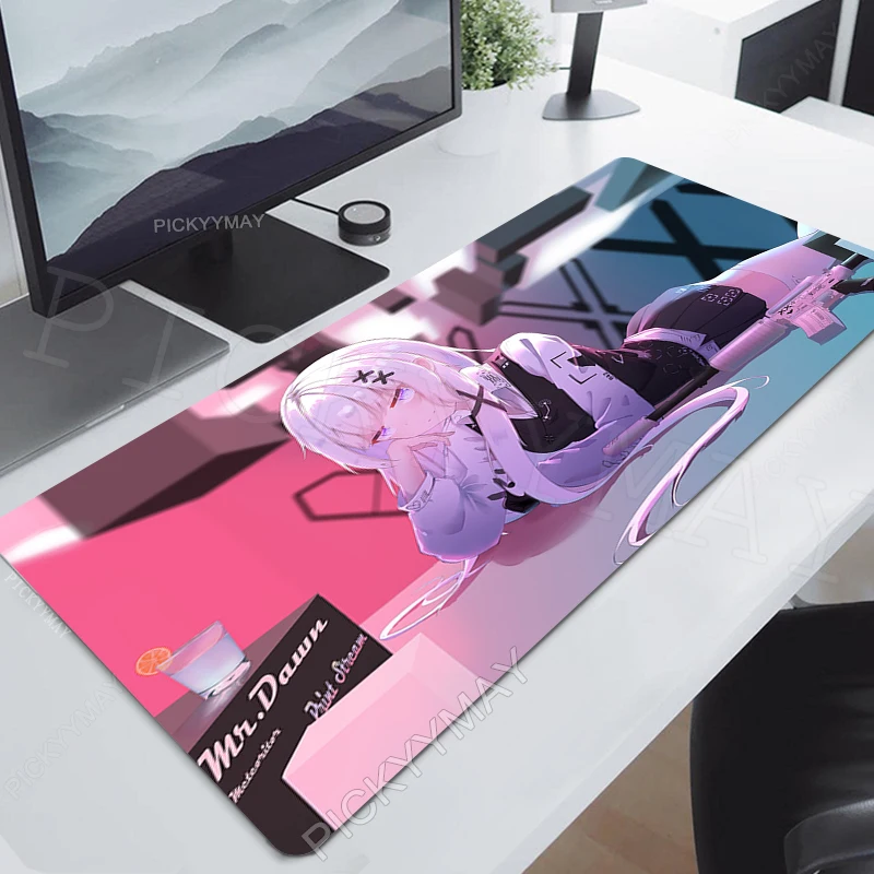 

Printstream Mouse Pad Large Gamer Mousepad Keyboard Mat XXXL Mouse Mats Anime Girl Rubber Desk Pad Csgo Desk Rug 120x55cm