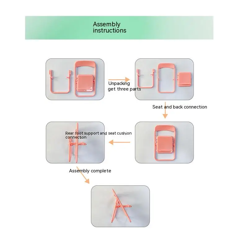 2Pcs Mini Chair Shape Mobile Phone Stand Portable Cute Macaron Color Adjustable Folding Lazy Phone Desktop Holder For Cell Phone