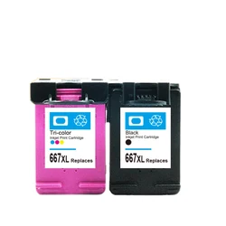 Vilaxh Para cartucho de tinta HP667XL 667XL para HP DeskJet Ink Advantage 1275 2374 2375 2376 2775 2776