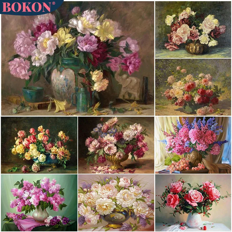 

Flower 5D Diamond Painting Rose Sunflower Zinnia Full Diamond Mosaic Diamond Embroidery Kit DIY Rhinestone Home Art Decoration