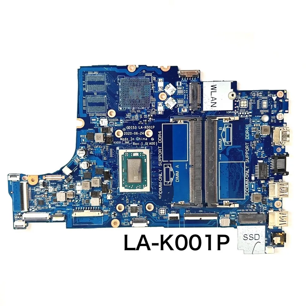 

For DELL INSPIRON 15 3505 Laptop Motherboard GDI53 LA-K001P 0GWD64 GWD64 DDR4 Mainboard 100% Tested OK Fully Work Free Shipping