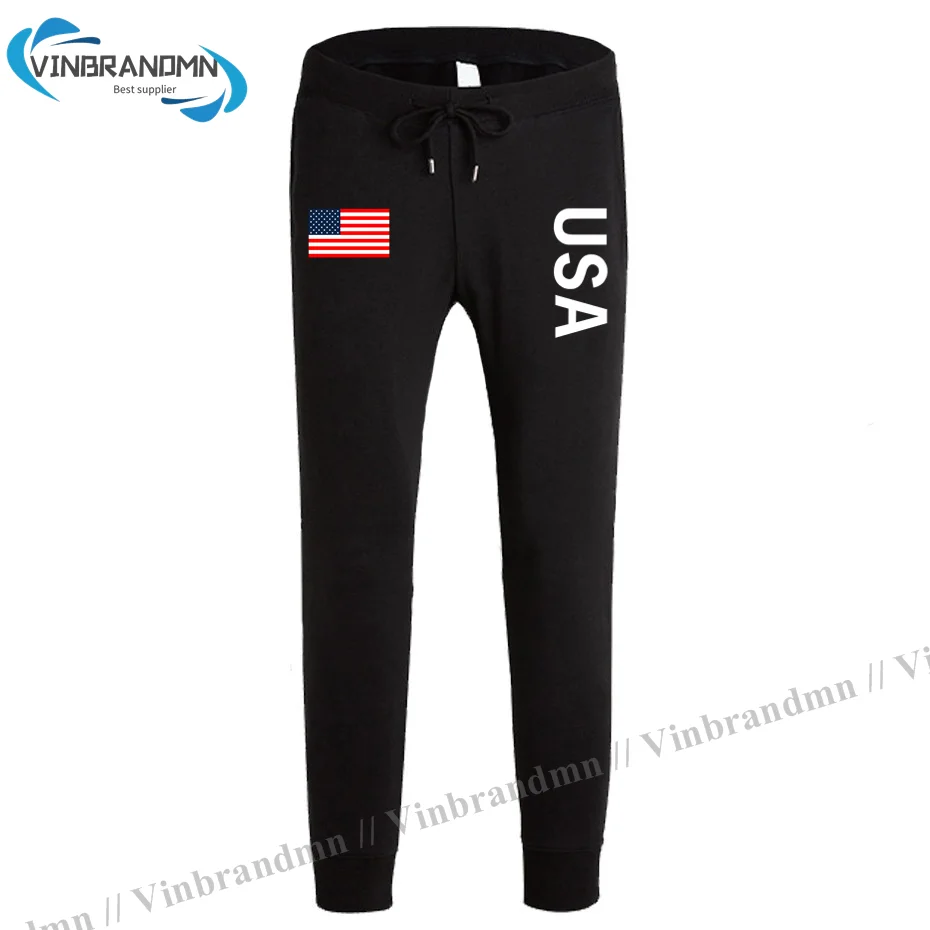 

United States of America USA US mens Sweatpants new men's Long Pants USA flag workout pocket sweat bodybuilding 2023 New Sports