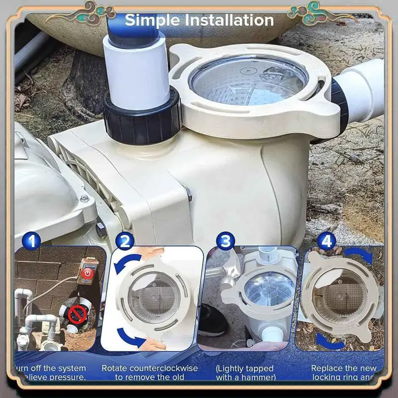 

Durable Pool Pump Cap For Pentair Superflo Inground Pool & Spa Pumps, 350090 Cam And Ramp Clamp