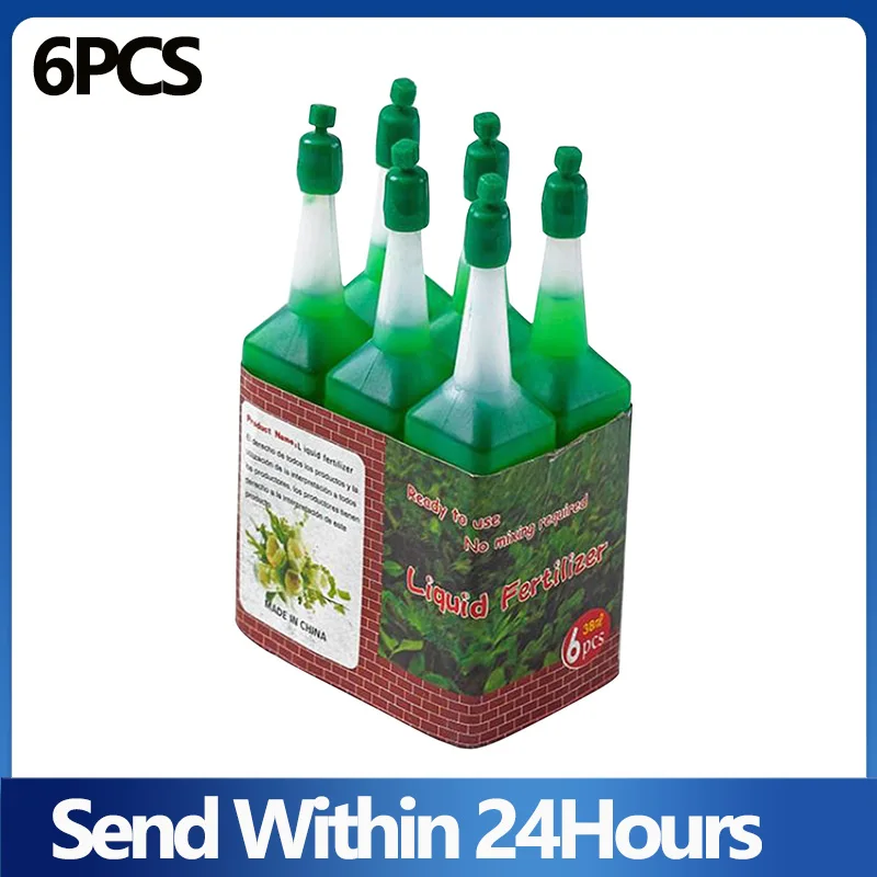 6PC Plant Nutrient Solution Multi-effect liquid Concentrate Fertilizer for Hydroponic Potted Flower garden Farming Supplies