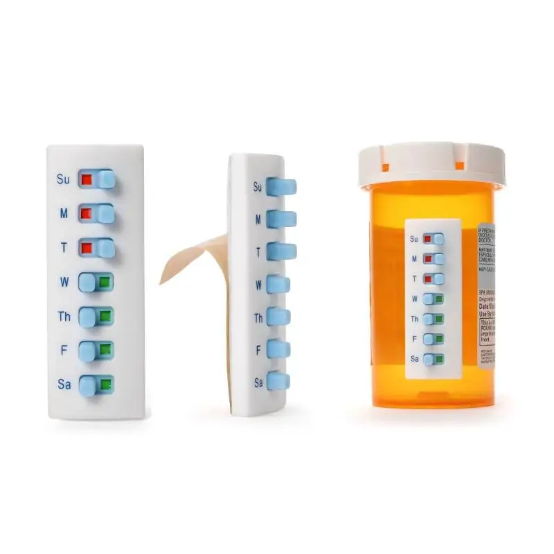 Reusable Medication Tracker & Color-Coded Reminder System Pill Organizer Attach To Vitamin Bottles Medication Schedule Tracker