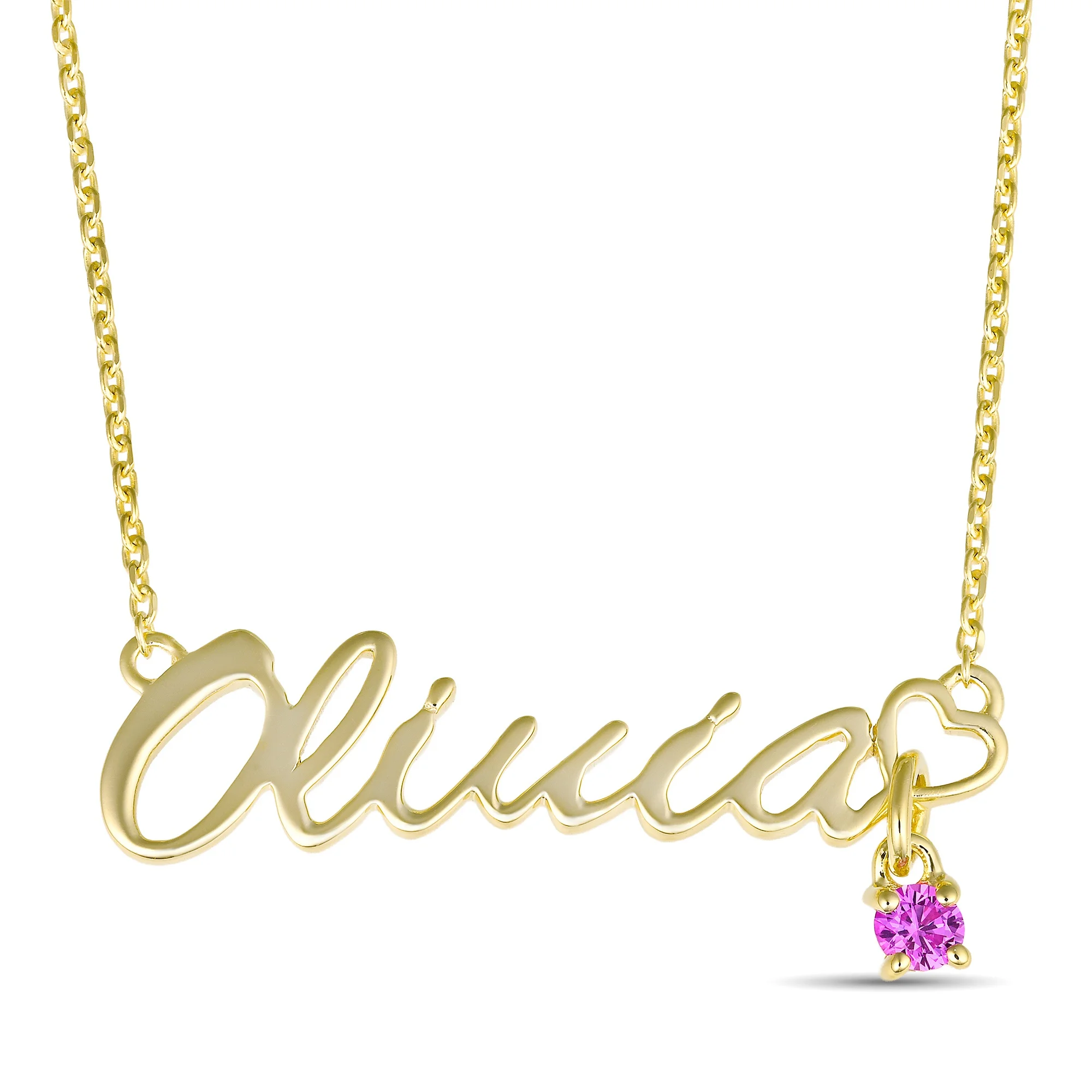 

Personalized Heart Name Necklace with Birthstone Stainless Steel Custom Mother Jewelry Gift for Mom Valentines Day Gift for Her