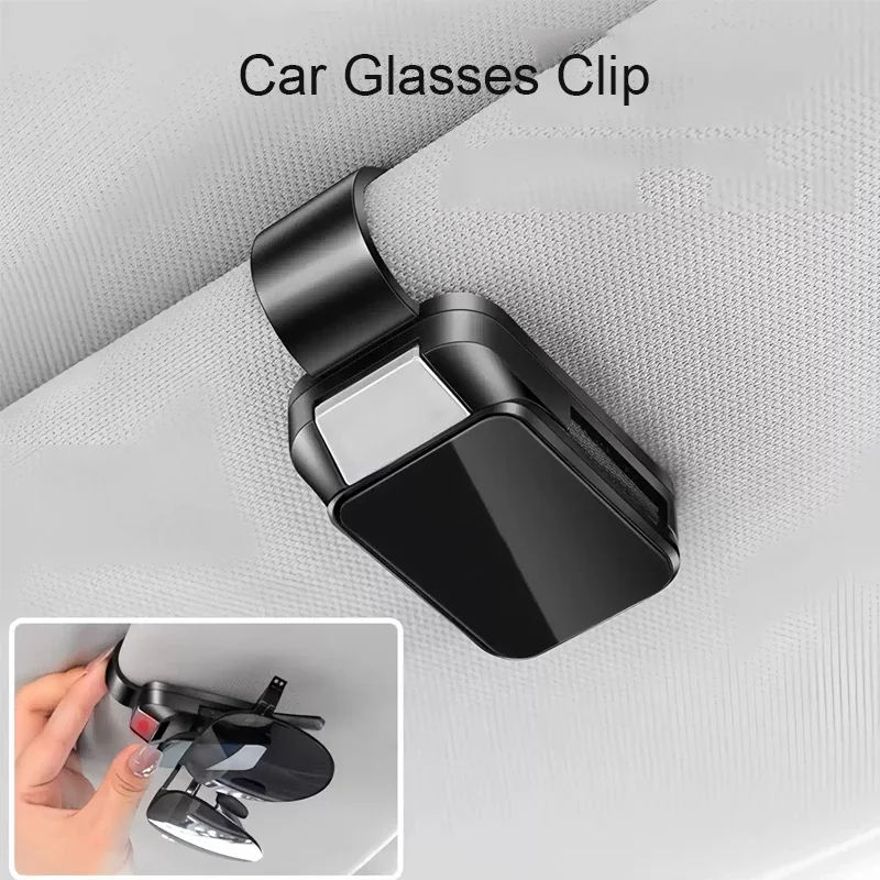 حامل نظارات السيارة الشمسية حاجب الشمس النظارات الشمسية كليب ABS نظارات حالة الصحافة جبل بطاقة تذكرة النظارات كليب اكسسوارات السيارات #2