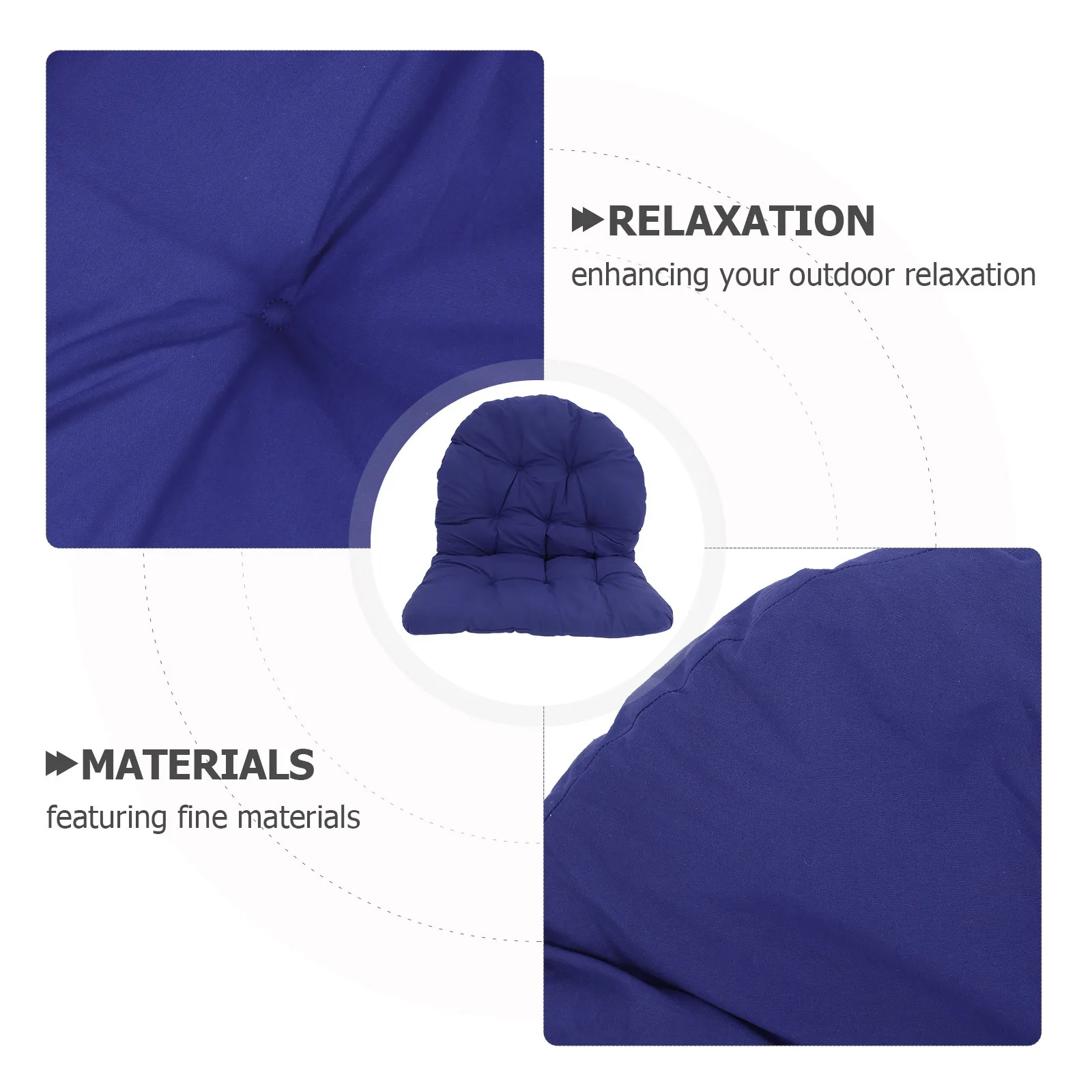 سلة معلقة وسادة كرسي سميكة عالية الكثافة رغوة مقاوم للماء مقاومة للأشعة فوق البنفسجية في الهواء الطلق البيض سوينغ صالة وسادة للمقعد الروطان #6