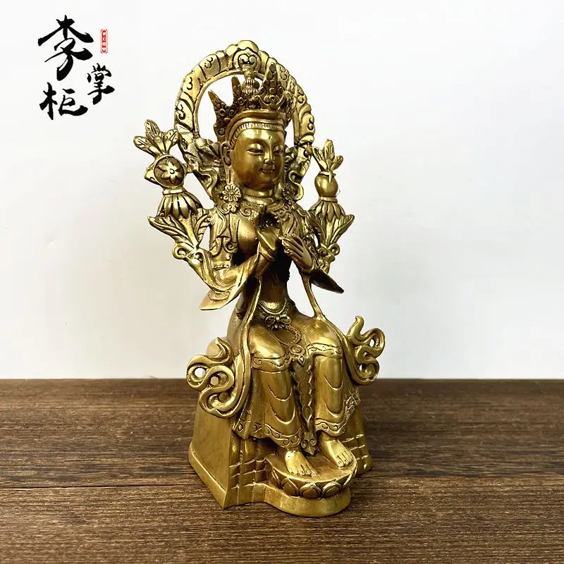 Shopkeeper Li, the home is dedicated to Tibetan Tantra pure copper forced Buddha Future Buddha Maitreya Bodhisattva Tibetan Budd