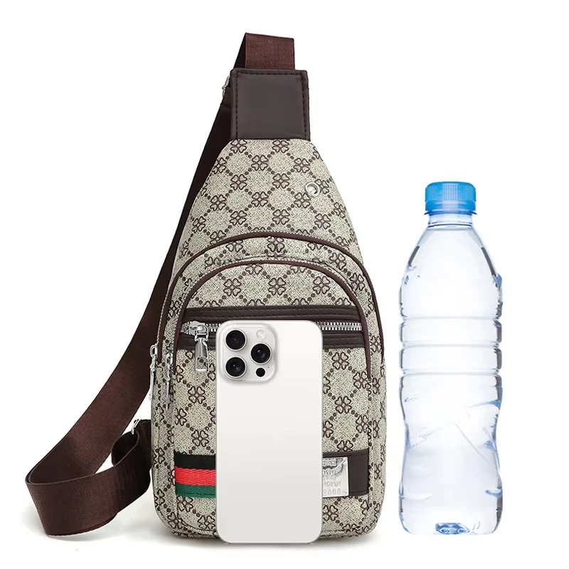 Bolso de Hombre, Nuevo Modelo, Color Sólido, Bolso de Pecho, Estilo Casual para Exteriores, Bolso Bandolera, Bolso de Hombro
