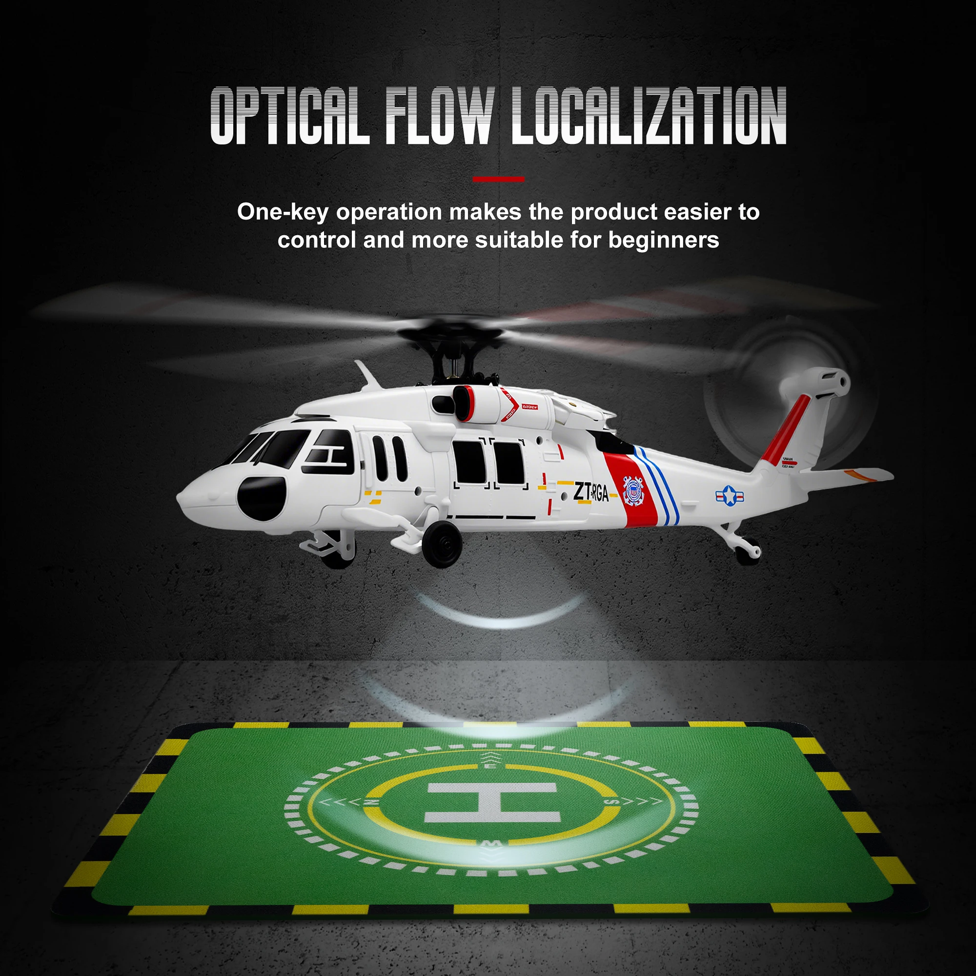 

WLtoys K270 Remote Control Helicopter 2.4G 6-Axis Gyroscope 4-Channel Altitude Hold Optical Flow Brushless RC Helicopter Toy