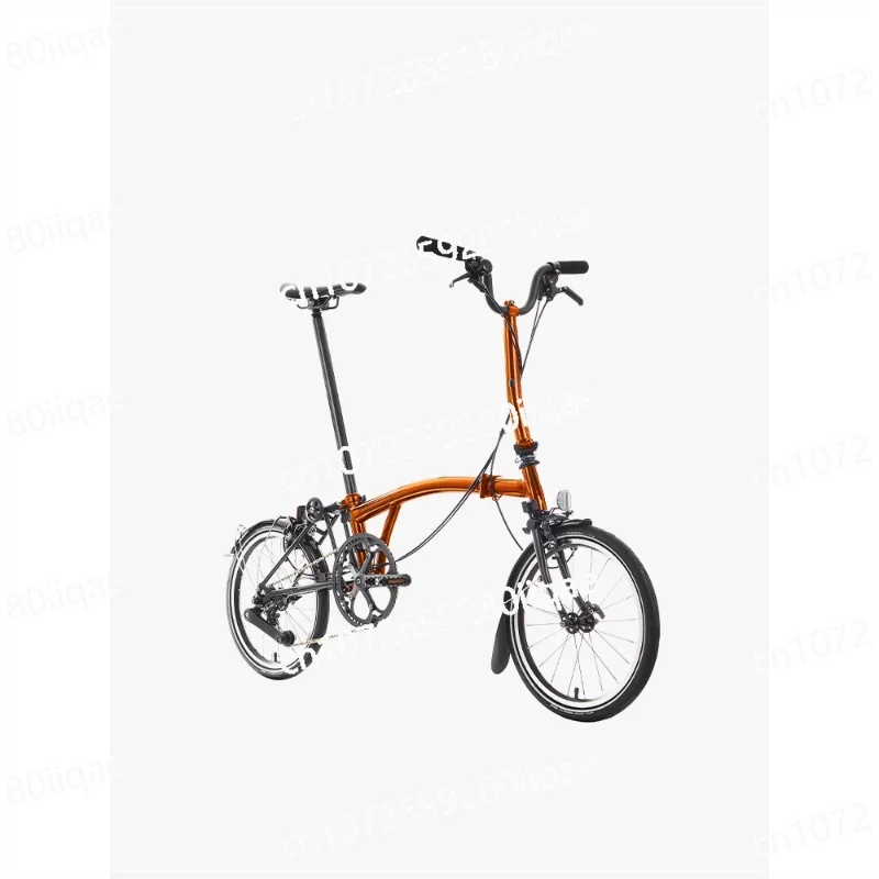 Small cloth P Line flame varnish M/S handle 4-speed L version titanium version lightweight folding bicycle