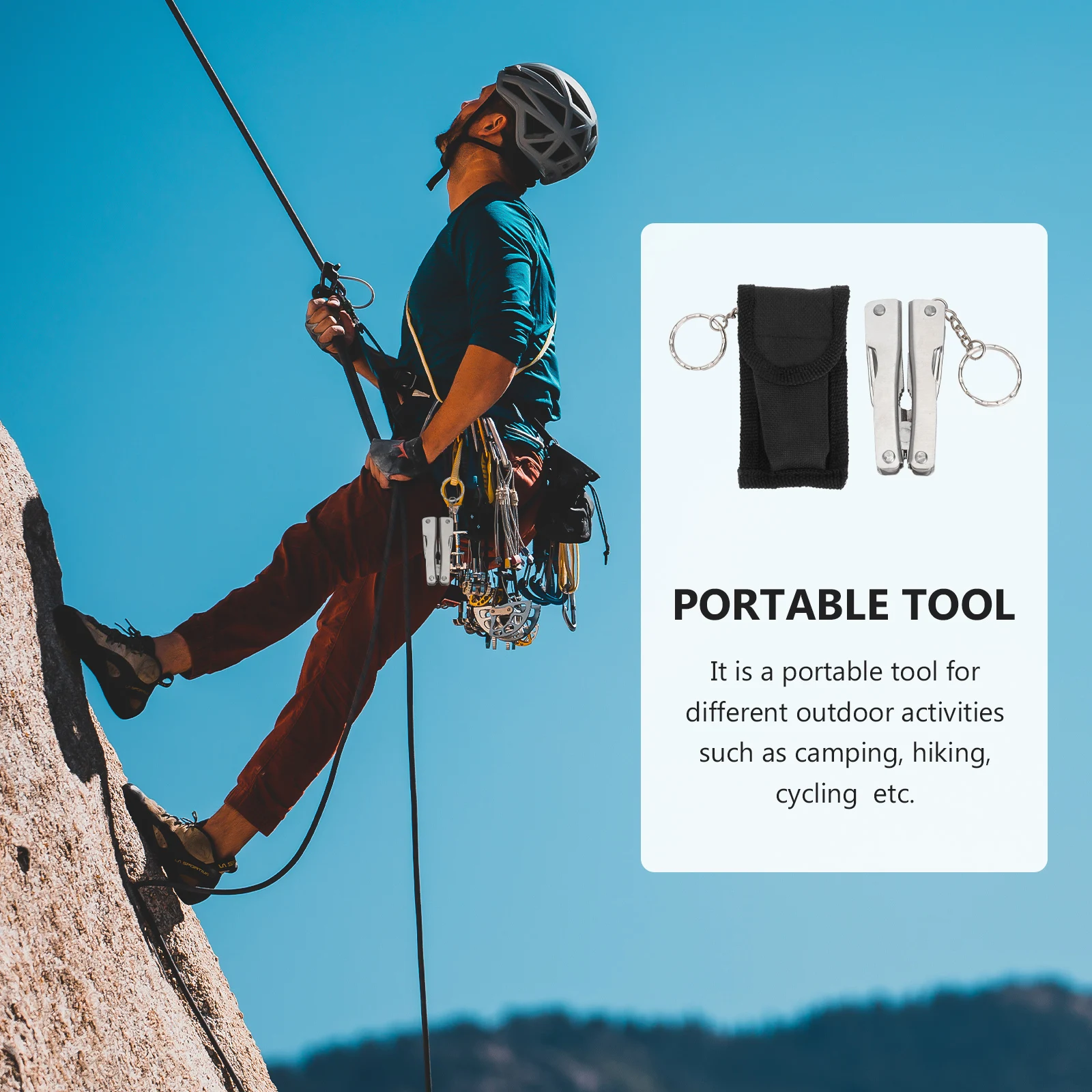 

9 in 1 Multifunctional Folding Pliers Compact Stainless Steel Tool Kit 6 8x3x1 2cm Silver Outdoor Camping Hiking Accessories