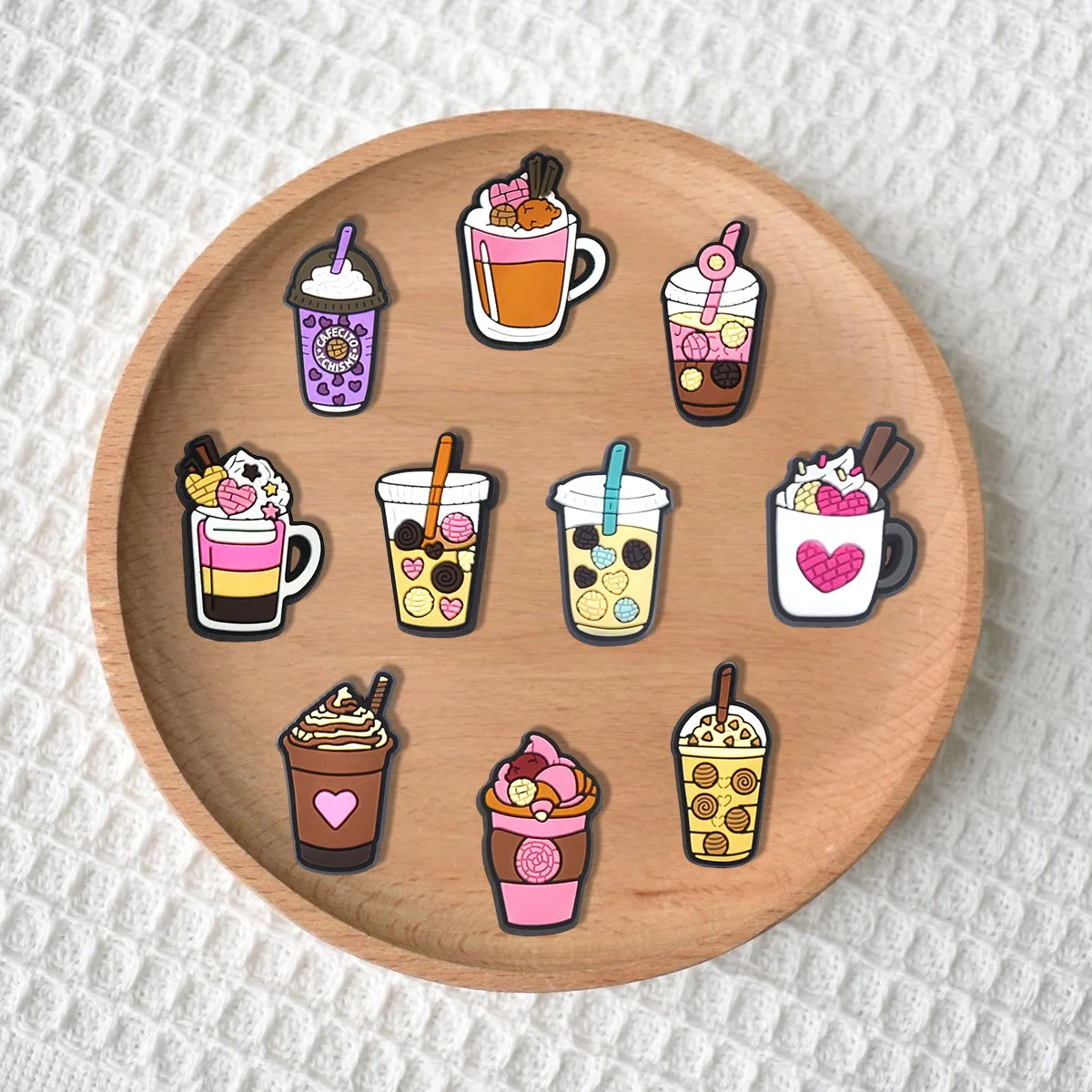 16Pcs Drink Shoe Charms,Cartoon Food Shoe Charms for Adults Women Men Party's Favor