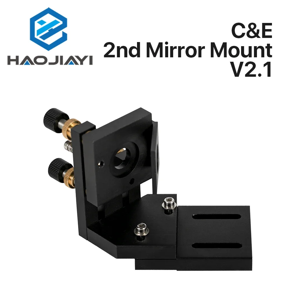 CO2 Black Second Laser Mount Mirror 25mm Mirror Mount Integrative Mount For Lase Engraving Machine