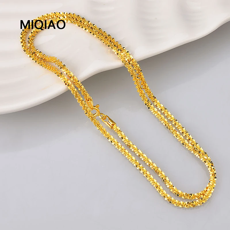 MIQIAO Real High Quality 925 Sterling Silver Italy Necklaces For Women For Girls Jewelry Chains Luxury Female For Ladies Trend