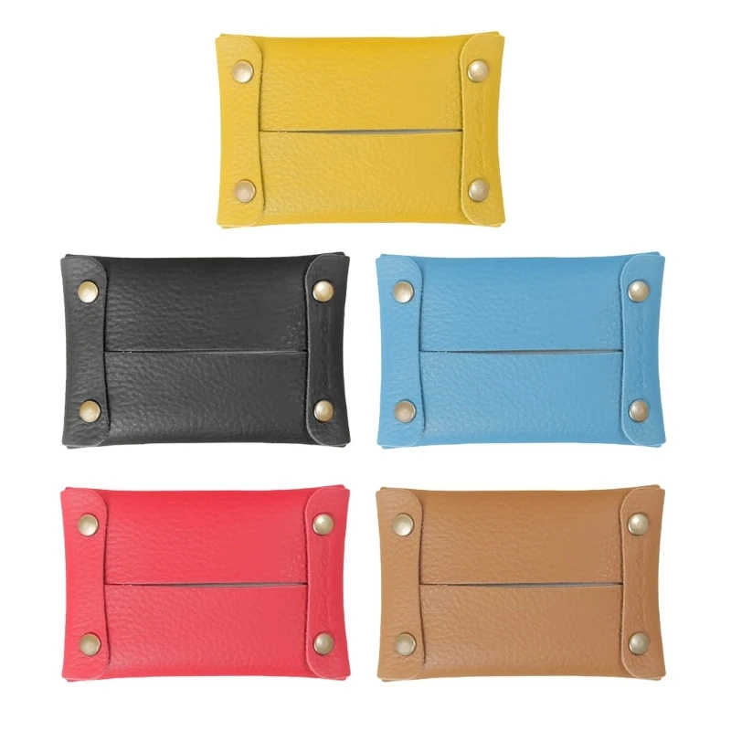 Delicate Tissue Holder Soft PU Leather Easy to Use Case for Bathroom Accessories Dropship