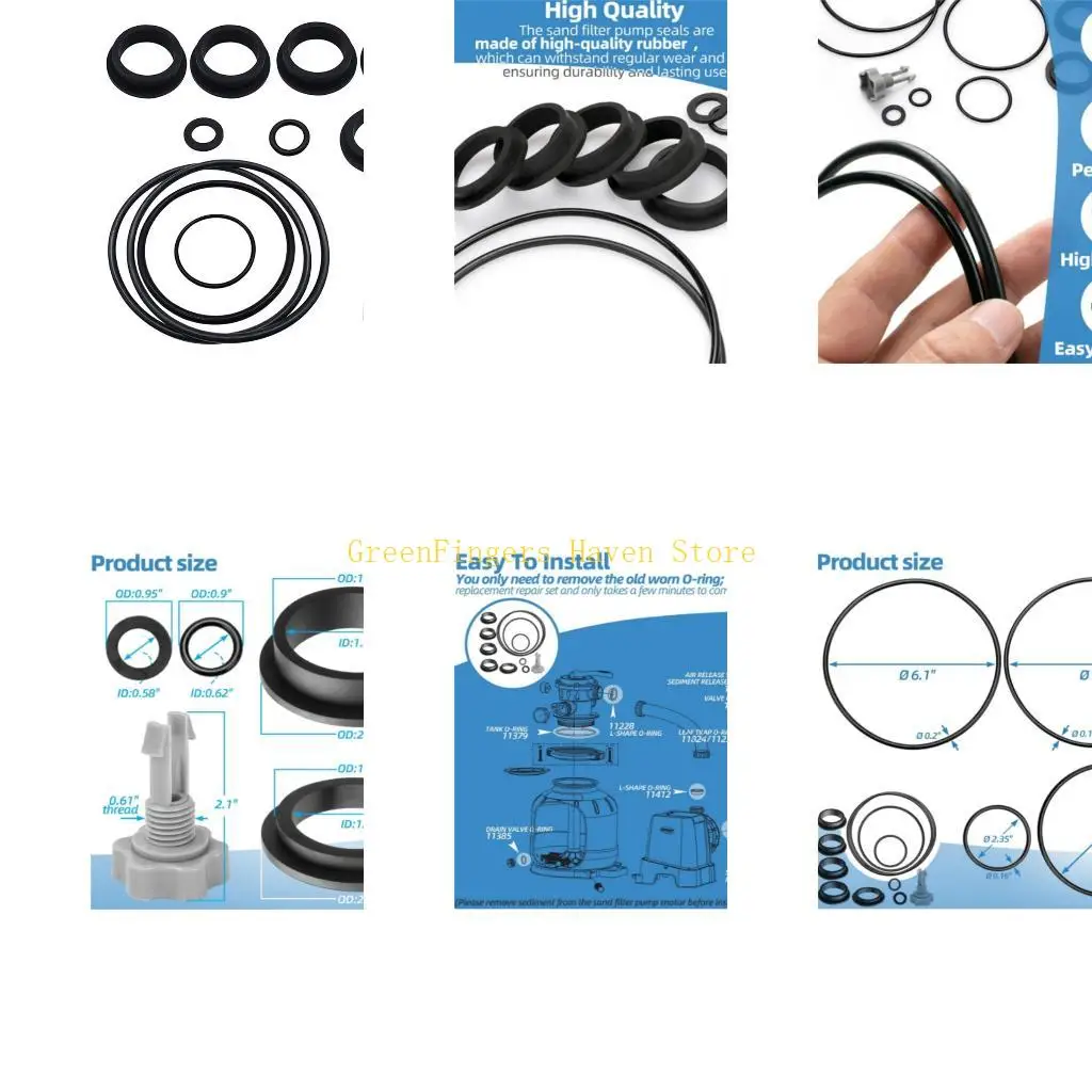 F68D Swimming Pool Sand Filter Pumps Seal Gasket And O-Rings Valves Replacement Parts