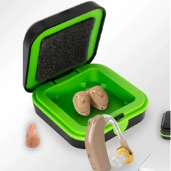 Hearing Aid Protective Box Waterproof Portable Drop Resistance Hearing Aid Storage Box Protective Cover Hearing Aid Accessories