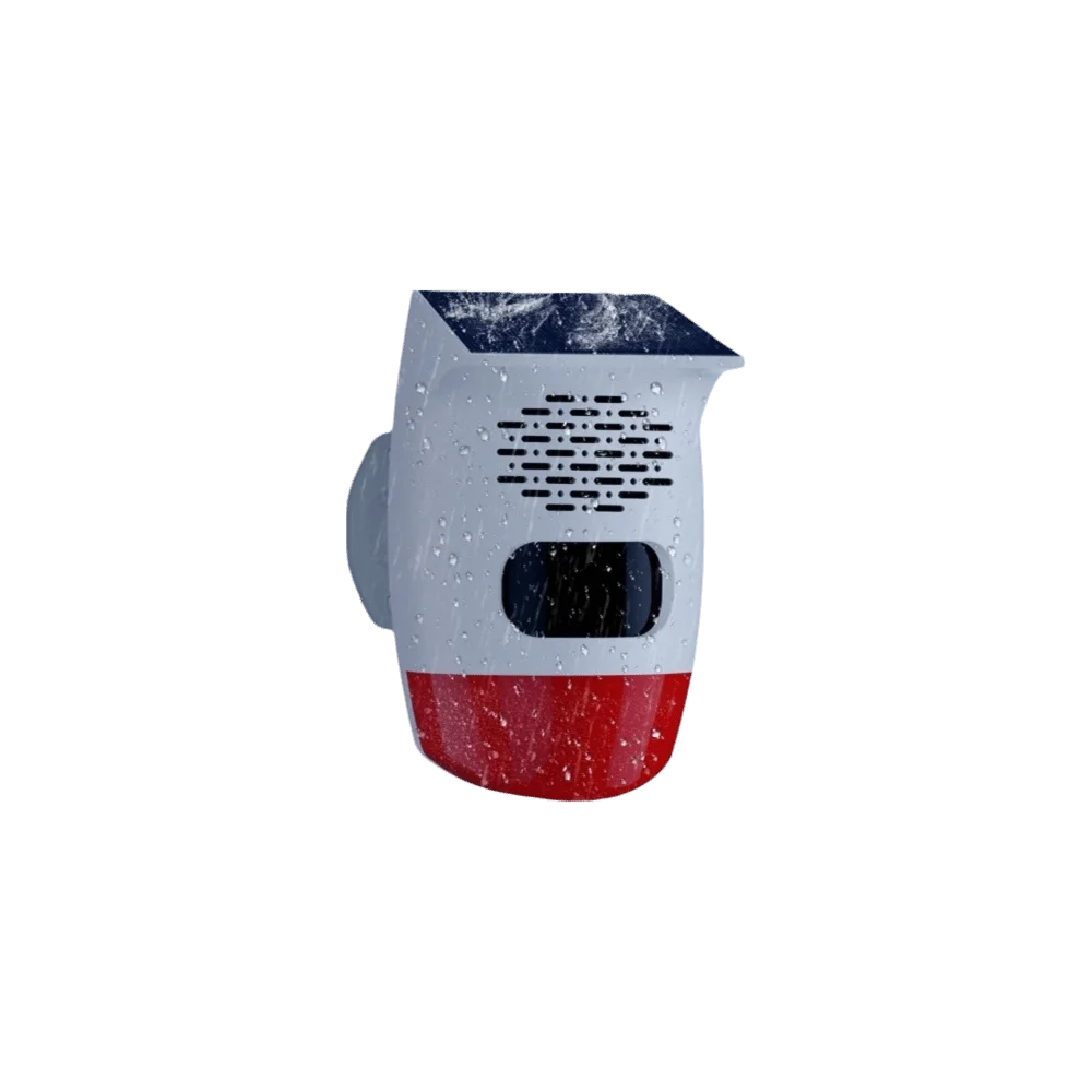 Waterproof Solar Alarm Multifunctional Rechargeable Solar Lamps Animal Deterrent Sound Alarm Security Alarm Siren