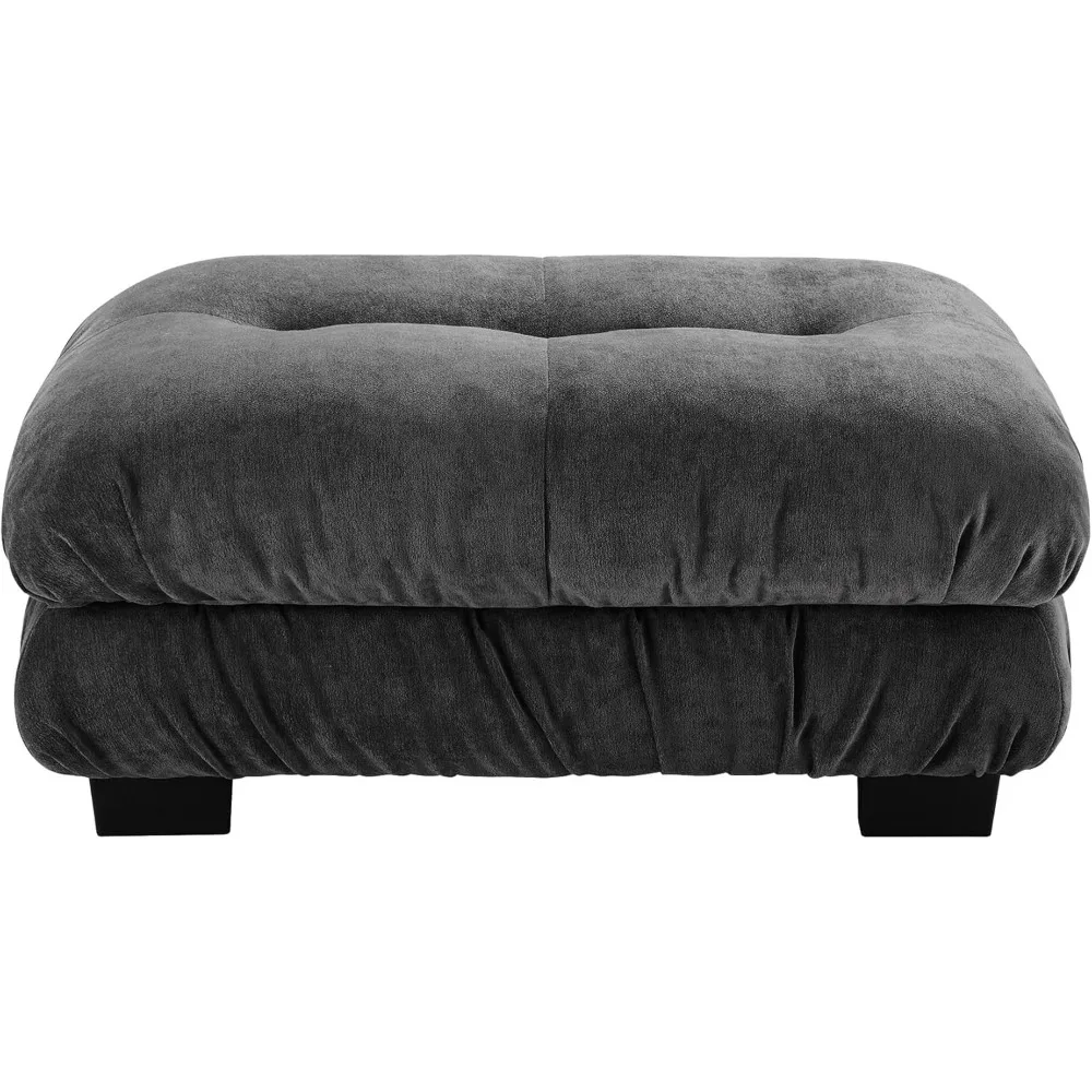 Otomana azul con diseño tradicional para cómodas salas de estar y interiores elegantes