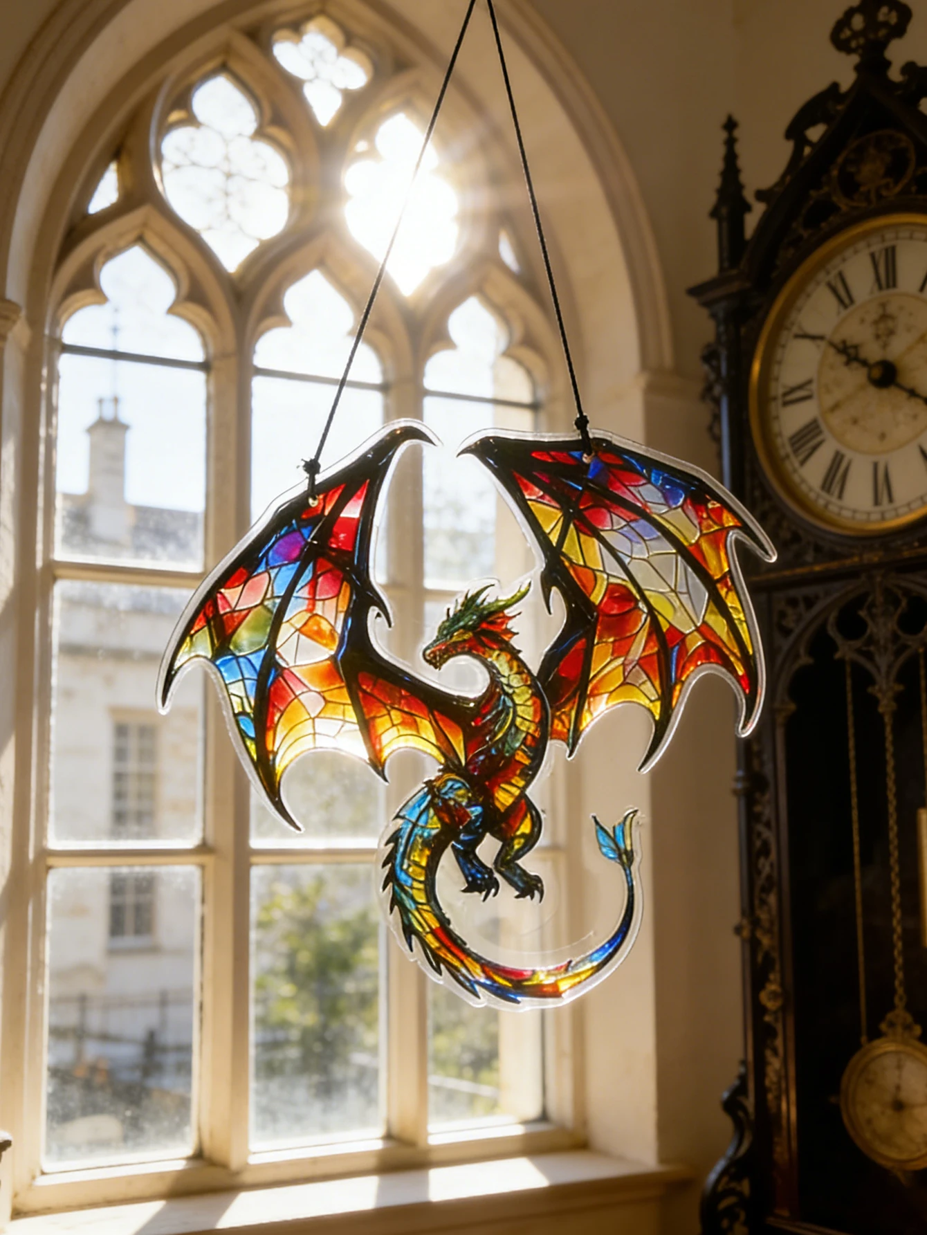 Dragon Stained Glass Style Sun - Lighting Jockey ulasan dan harga