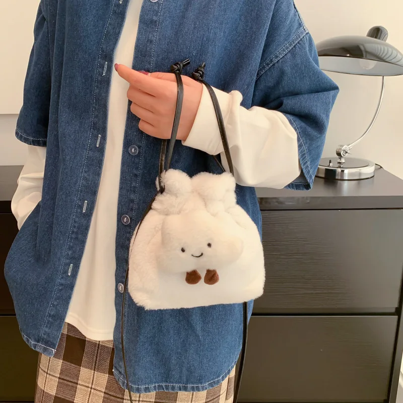 1Pcs New Fun Cute Soft Plush Small Shoulder Bag Lovely Fashionable Cloud Coin Purse Girls Crossbody Bag Organiser Kids Gift