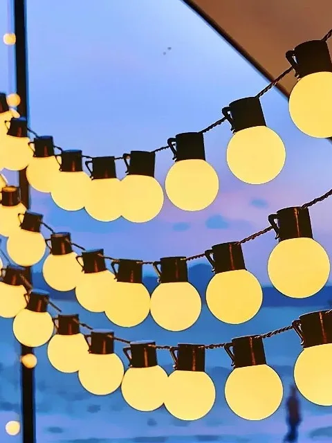 

Романтический лагерь Аосфера, большие круглые светодиодные гирлянды на солнечной энергии, декоративные праздничные принадлежности, подарочное украшение