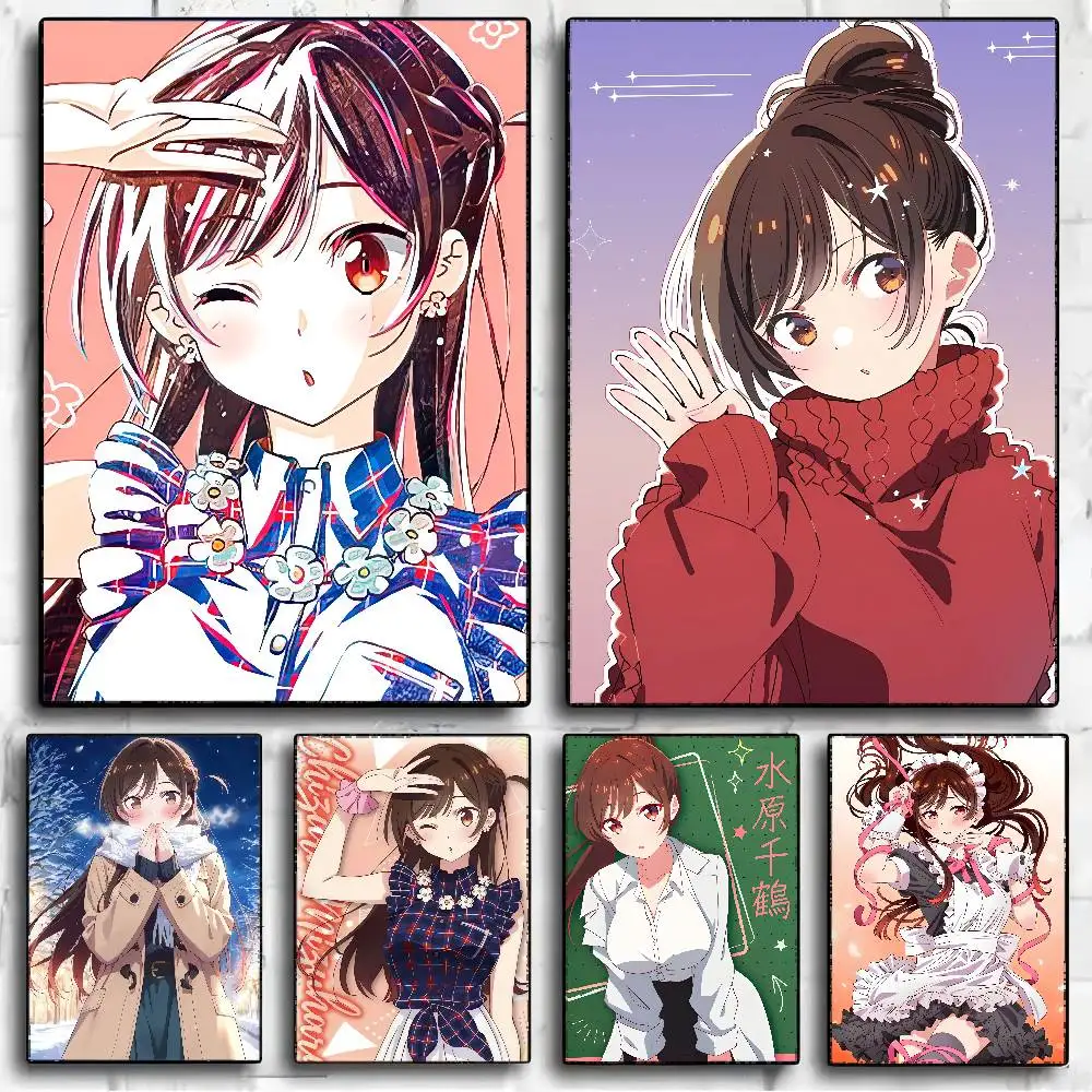 Anime Rent-A-Girlfriend Good Quality Prints And Posters Waterproof Paper Sticker Coffee House Bar Posters Wall Stickers