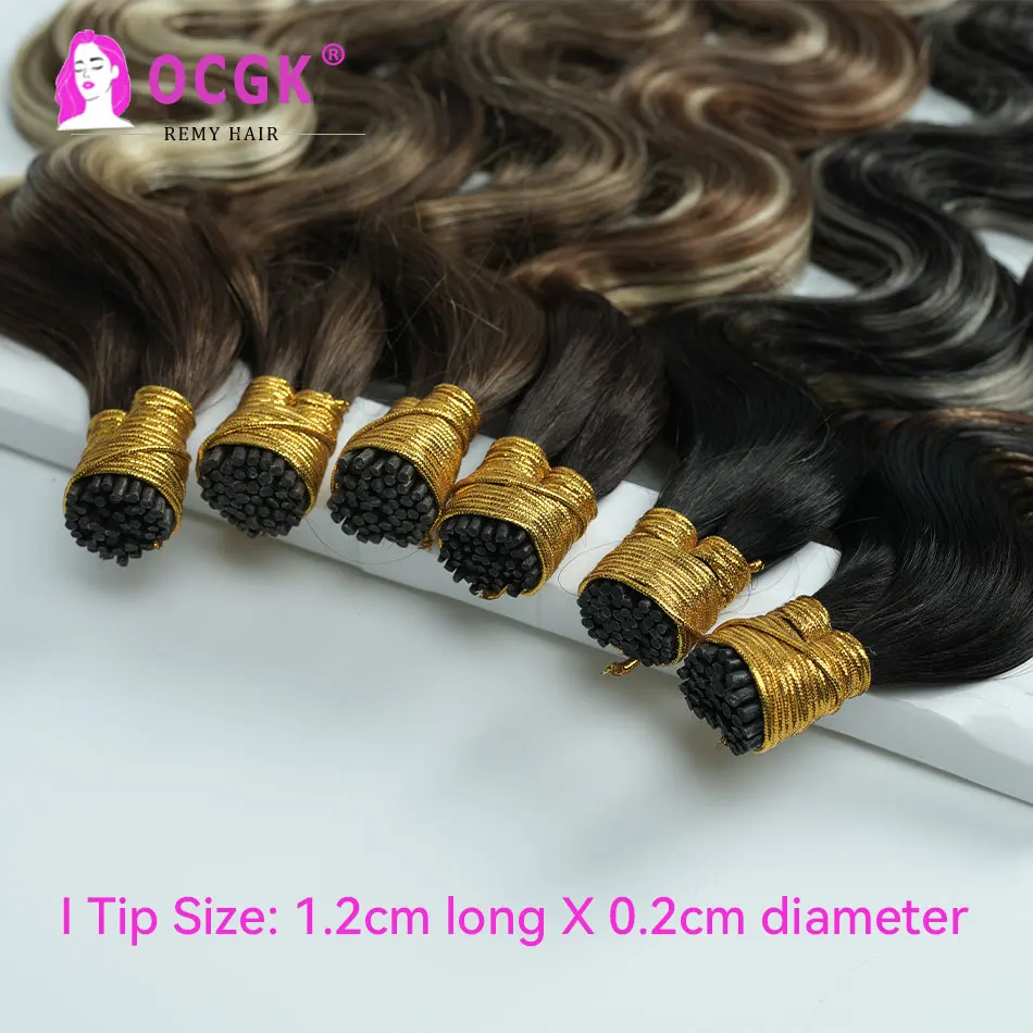 الجسم موجة أنا تلميح وصلات شعر شعر الإنسان ريمي الانصهار وصلات شعر طبيعي مستقيم قبل المستعبدين وصلات شعر 12-26 بوصة