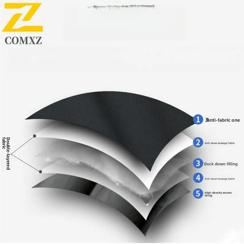 COMXZ Luxury Men Down Jacket Lightweight Commute Office Warm Puffer Jacket Hooded Travel Windproof Cold Resistant Winter Coat