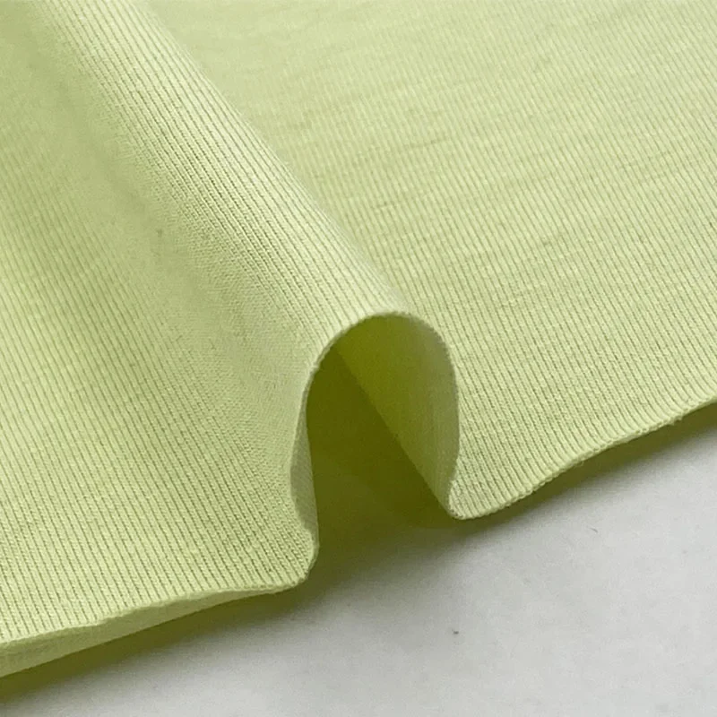 Width 68'' Solid Color Simple Elastic Pure Cotton Knitted Spandex Fabric By the meter For T-Shirt Dress Underwear Material