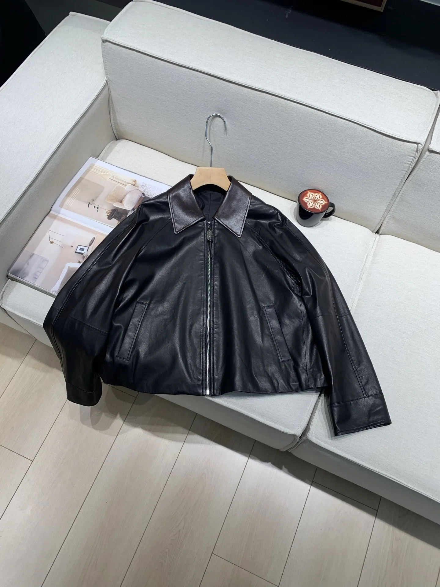 New Arrival High Quality Fashion Patchwork Collar Sheepskin Short Jacket For Women S/M/L