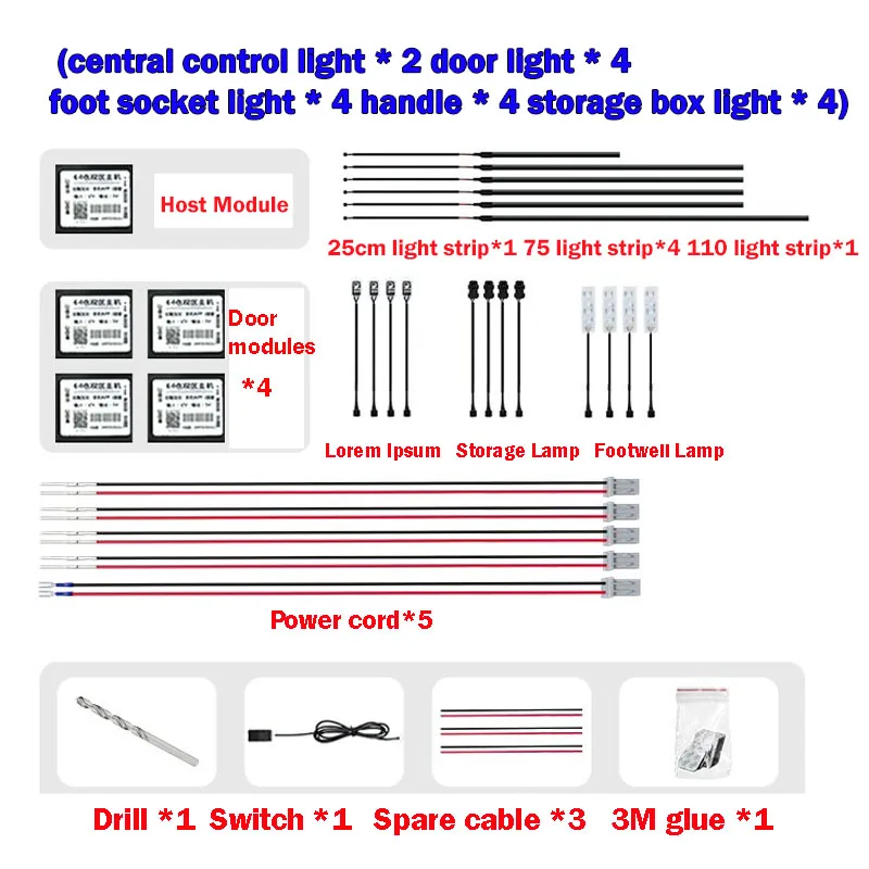 5PCS LED Front Dashboard AC Air Condition Vent Outlet Turbo Interior Trim For Audi TT 2007 2008 2009 2010 2011 2012 2013 2014