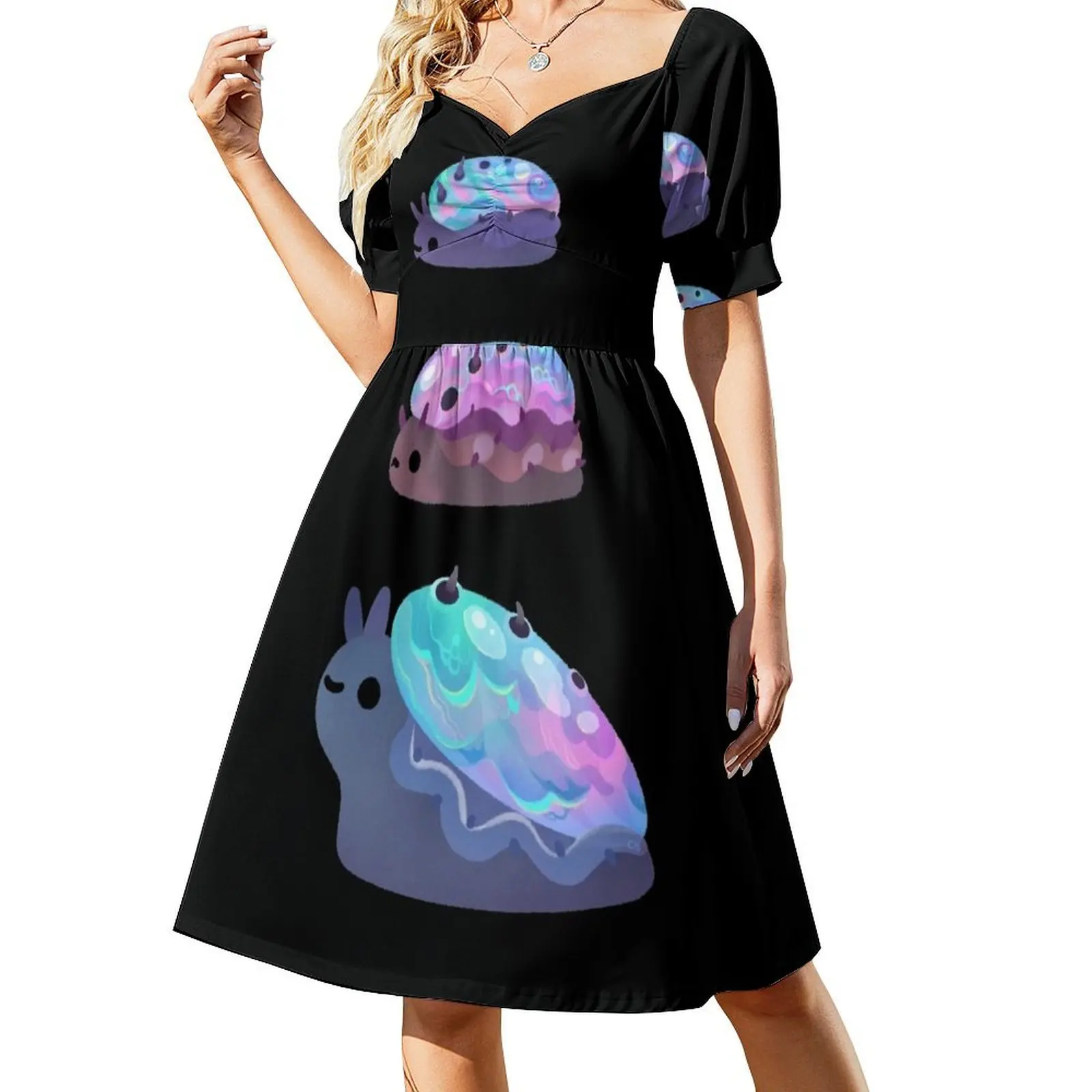 

Abalone - dark Short-Sleeved Dress Dresses for wedding party women's luxury party dress